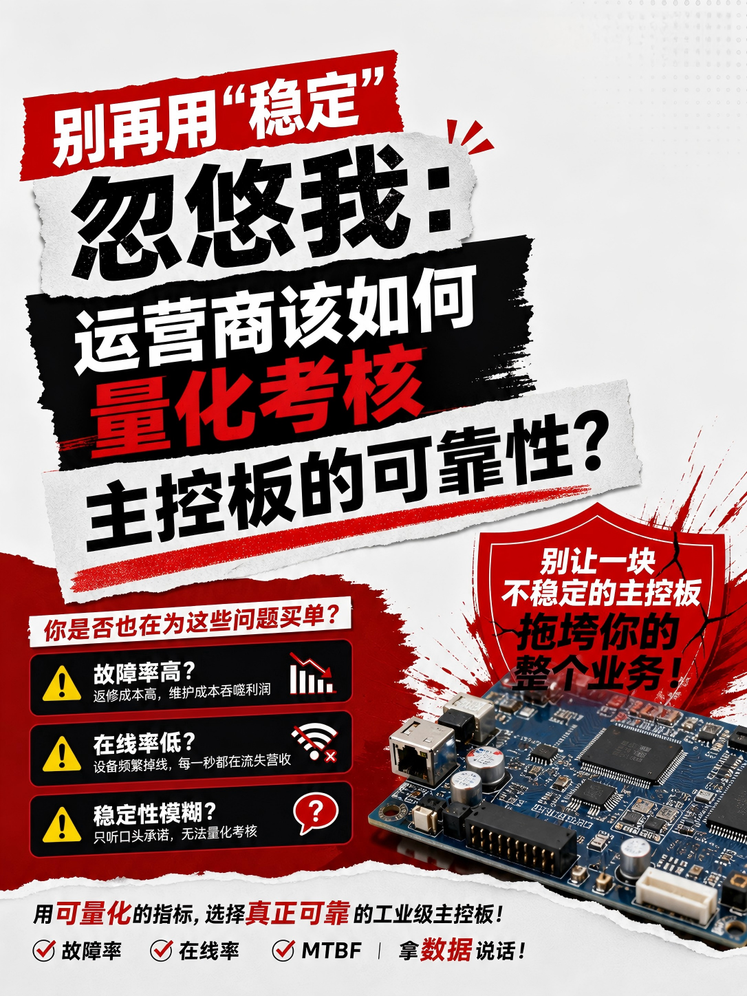 别再用“稳定”忽悠我：运营商该如何量化考核主控板的可靠性？