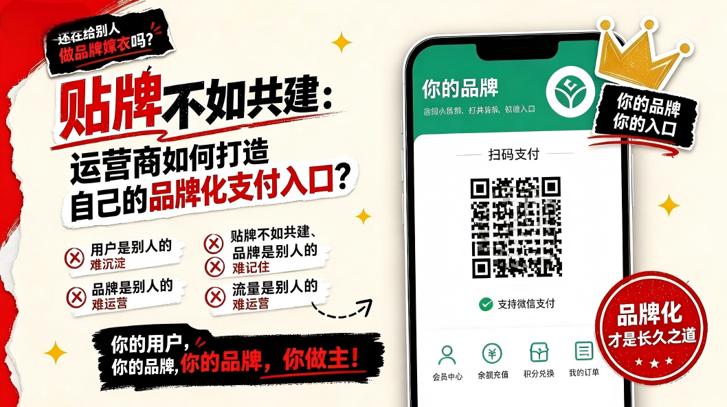 品牌支付入口,运营商品牌化,小程序定制,私域入口,自有品牌,品牌共建