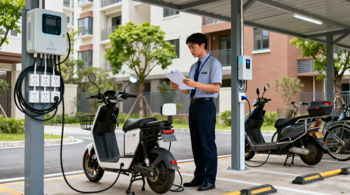 “一桩多充” vs. “一桩一充”:作为物业,我该如何为小区选择2轮车充电方案? “一桩多充” vs. “一桩一充”:作为物业,我该如何为小区选择2轮车充电方案?