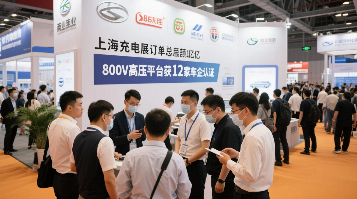 《上海充电展订单总额破亿：800V高压平台获12家车企认证》