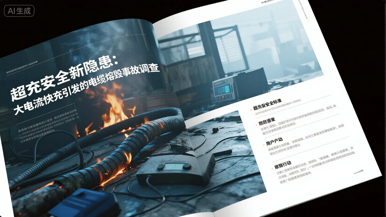 《超充安全新隐患:大电流快充引发的电缆熔毁事故调查》 《超充安全新隐患:大电流快充引发的电缆熔毁事故调查》