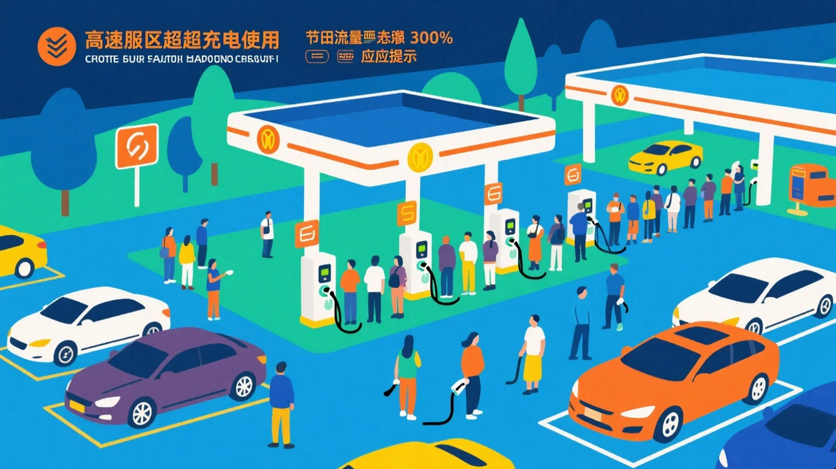 《高速服务区超充站使用画像：节假日流量暴增300%的应对启示》