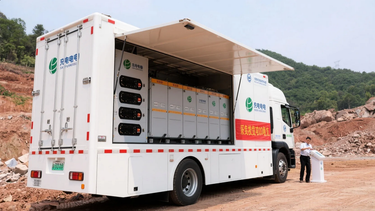 《移动充电车首发:储能容量320kWh,支援灾区供电72小时》 《移动充电车首发:储能容量320kWh,支援灾区供电72小时》